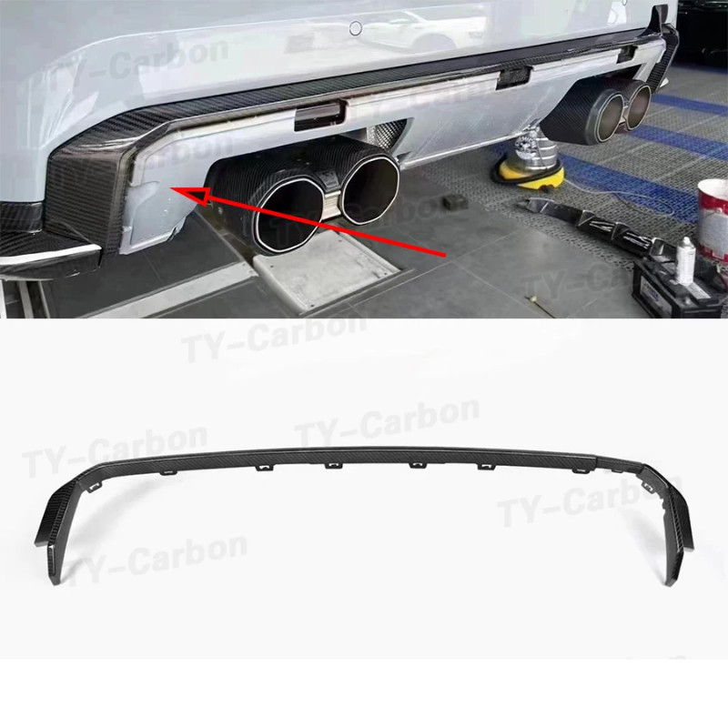 Dry Carbon Fiber Rear Diffuser Strip for BMW 3 4 Series G80 M3 G82 G83 M4 2021+ Car Accessories Rea