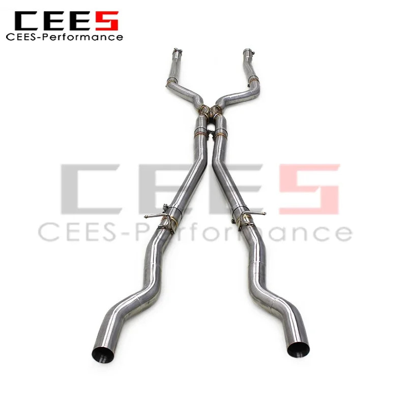 CEES Exhaust MidPipe for BMW M550/M550i G30/N63 4.4TT 2017-2022 Stainless Steel Racing Exhaust Midd