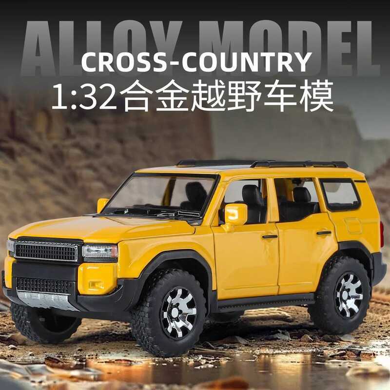 C 1:32 Prado S Alloy Car Model Diecast Metal Off-Road Vehicles Car Model Sound And Light Simulation