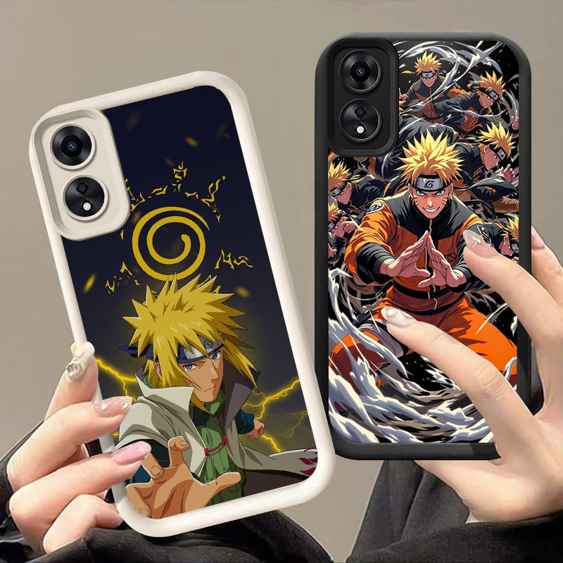 DK-73 Naruto Anime ปลอกซิลิโคนสีดําและสีขาวสําหรับ OPPO A98 A18 A38 A17K A78 A60 F23 A58 5G 4G