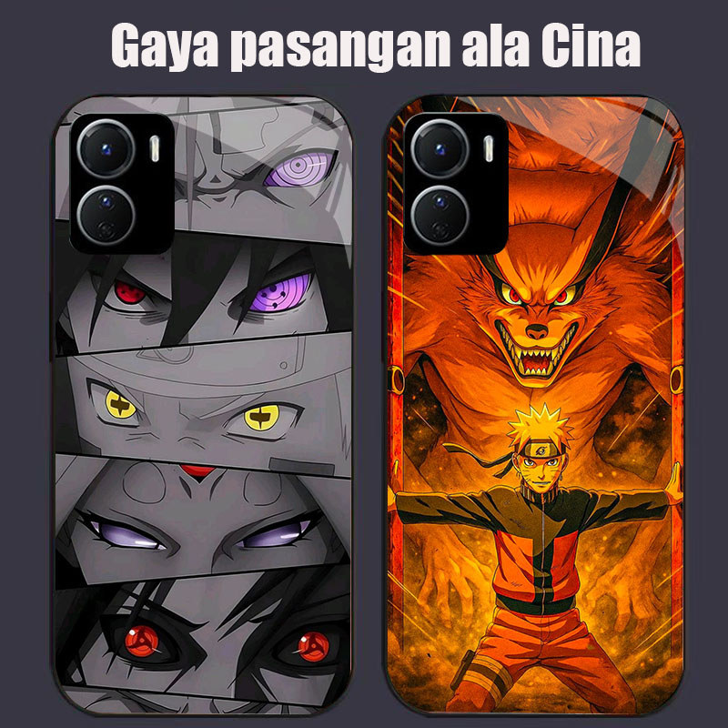 DJ-30 Naruto Casing GLASS soft frame สีดํา VIVO iQOO Y16 Z9X Y17S Y15S Y15A Y56 Y36i Y01 Y36 U5X Y27