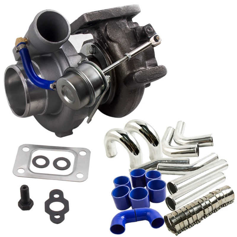 T25 GT25  Universal Turbine Turbocharger for 1.5-2.0L  + Oil Cooling  3 Inches 3" 76mm Intercooler