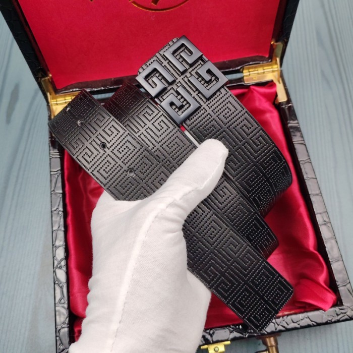 [New_Given*hy] 4g Buckle Belt Mens Leather Pure Black Cowhide Belt Big Brand Youth Simple High-end B