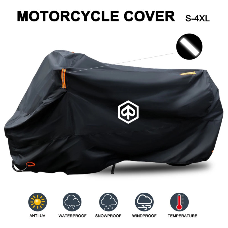 Motorcycle Cover Waterproof Outdoor All Season Dustproof UV Protective Rain Cover for PIAGGIO Bever