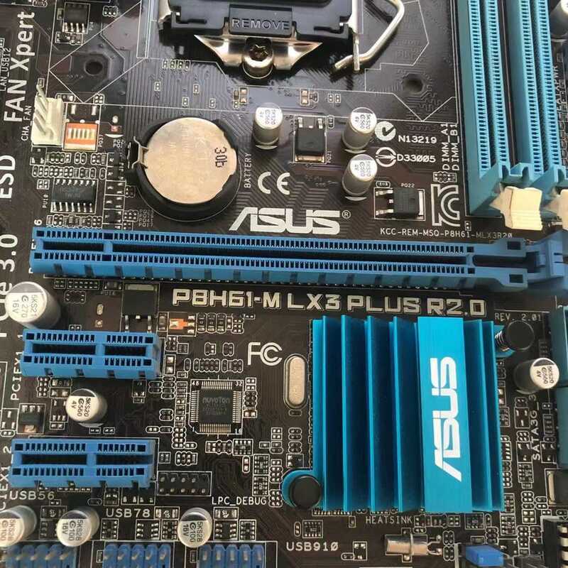 Asus P8H61-M LX3 PLUS R2.0 เมนบอร์ดเดสก์ท็อป H61 ซ็อกเก็ต LGA 1155 i3 i5 i7 DDR3 16G เดิมใช้