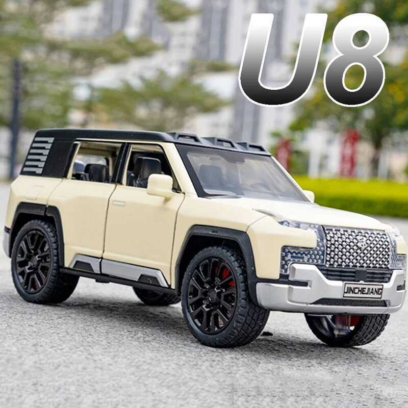 C 1:32 BYD Looking Up At U8 Model S Alloy Diecast Rubicon Off-Road Vehicles Sound Light Doors Opene