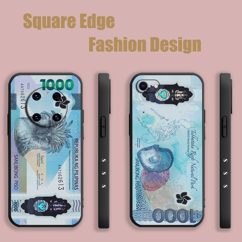 เคสสําหรับ iPhone 15 Pro Max 16 PRO MAX 16e Money ใหม่ 1000 Peso FRX26 เคสโทรศัพท์ขอบสี่เหลี่ยม