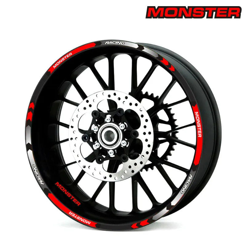 Motorcycle Wheel Sticker Decal Reflective Rim Suitable For DUCATI MONSTER S2R 800 M400 M600 M620 M7