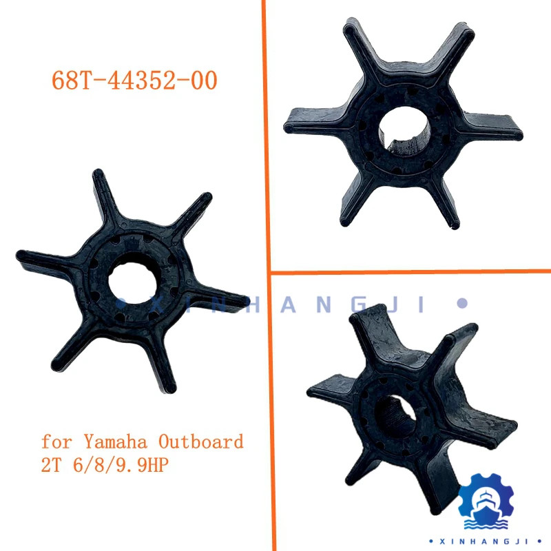 68T-44352-00 Water Pump Impeller for Yamaha Outboard Motor  2-stroke 6/8/9.9HP 18-8910 68T4435200