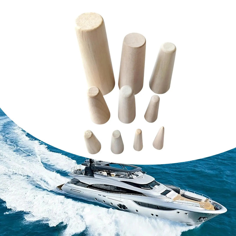 10Pcs Boat Emergency Wood Plugs Soft Conical Stopgap Plugs Up Hole Tapered Durable Boat thru Hull P