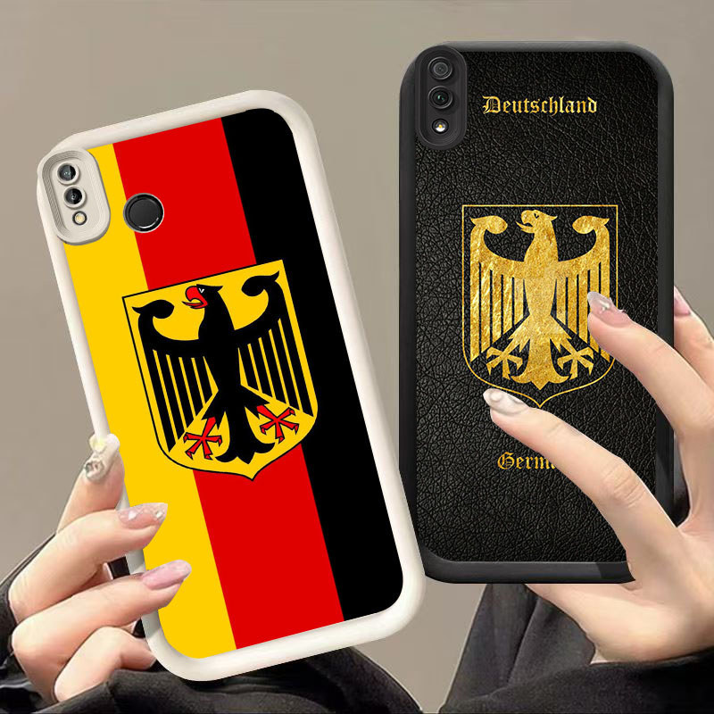 DK-61 DEUTSCHER FOOTBALL BUND ปลอกซิลิโคนสีดําและสีขาวสําหรับ VIVO Y81S Y66 Y91 Y95 Y91i V9 Y81 Y93 