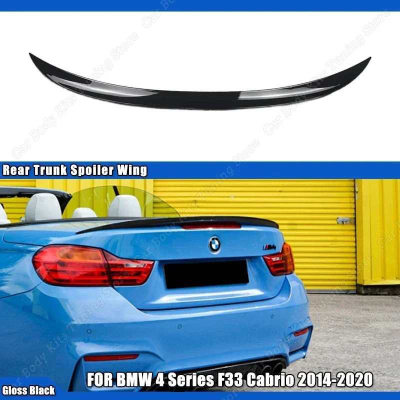 For BMW 4 Series F33 420i 435i 425d 430d Cabrio 2014-2020 Rear Spoiler Wing MP Style Trunk Tail Win