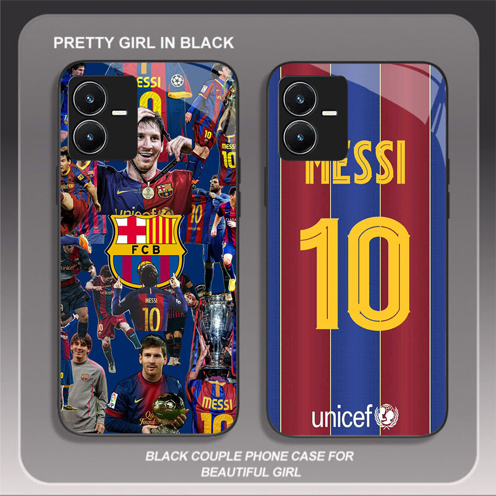 HK-58 ฟุตบอล star Messi แก้ว KACA สําหรับ VIVO iQOO Y22 Y28 V25 Y35 Y22S Y55 Z6 Y75 5G