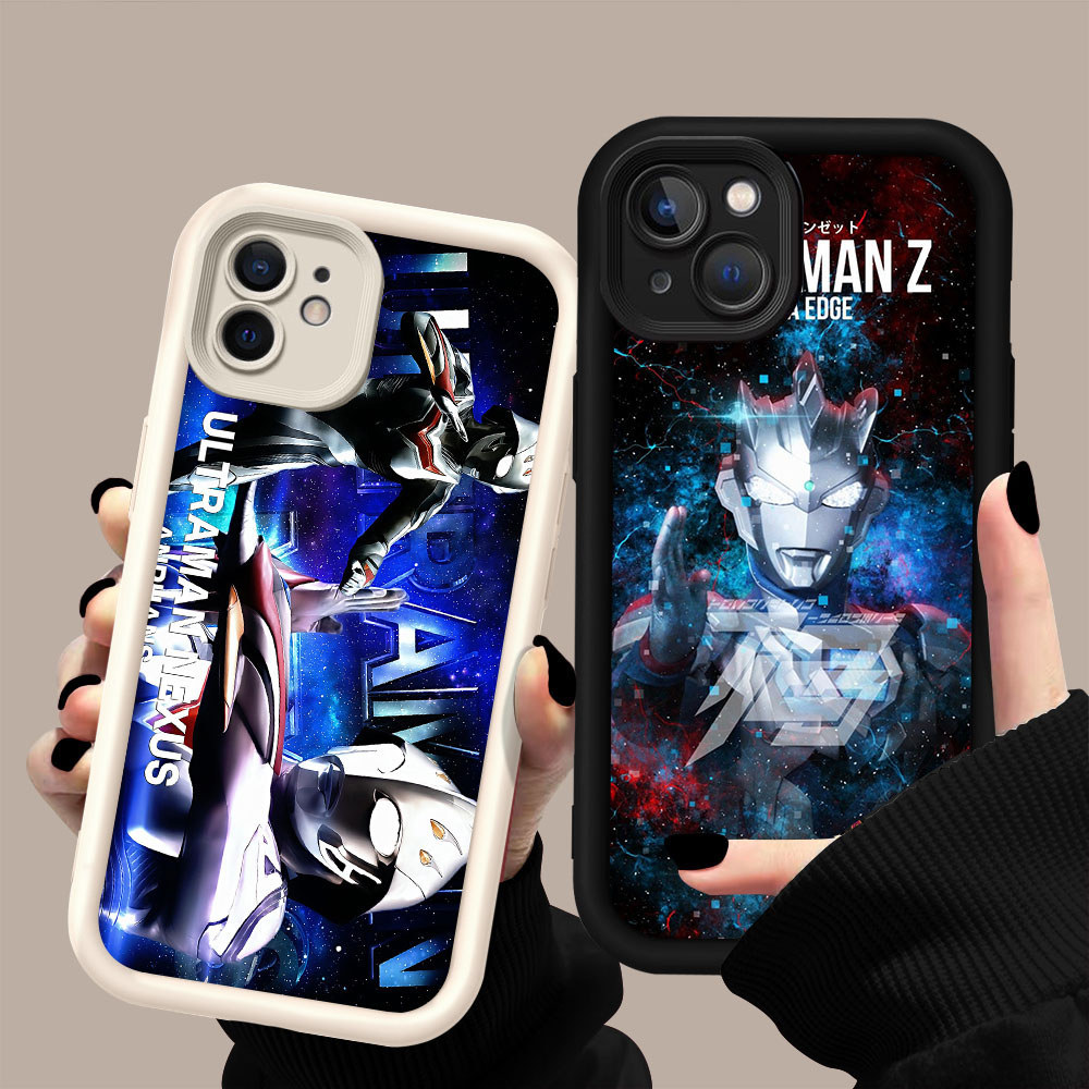 HK-67 Ultraman Ginga ปลอกกันกระแทกสําหรับซิลิโคนสีดําและสีขาว iPhone 11 12 Mini 13 Pro Max