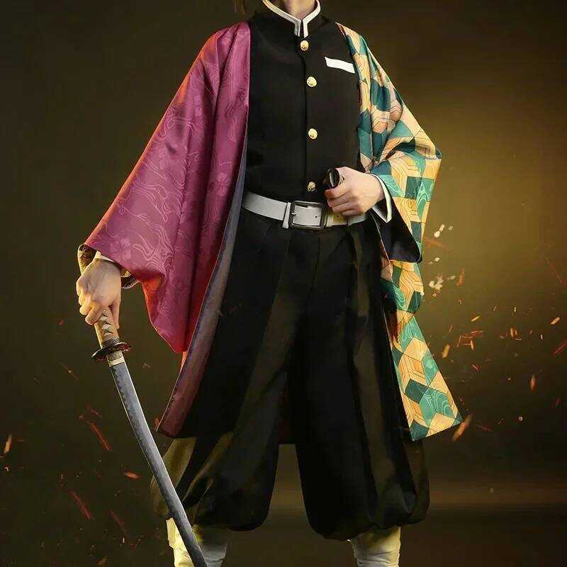 C Anime Demon Slayer Tomioka Giyuu Cosplay Cosume Accessories Sui Uniforms Kimesu No Yaiba Cosumes