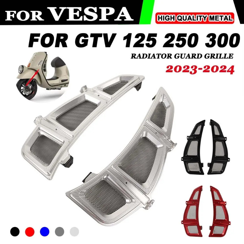 For Vespa GTV125 GTV250 GTV300 2023 2024 GTV 250 300 Motorcycle Left Right Radiator Guard Grille Pr