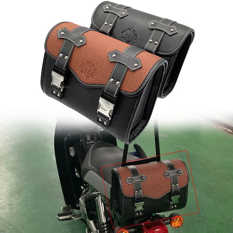 For Sportster XL883 XL1200 W400 W650 For Honda CMX500 CMX 500 300 Motorcycle Saddlebag Side Luggage