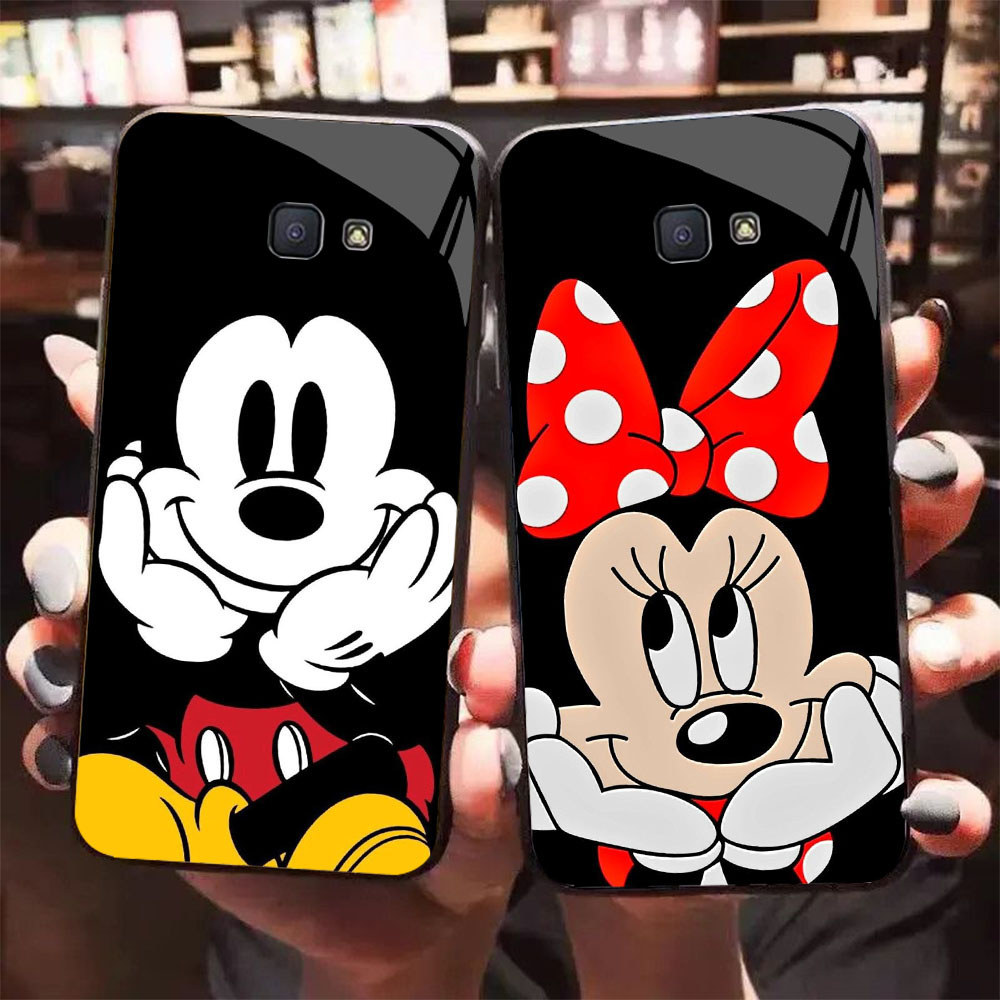 HK-15 Disney Glass KACA สําหรับ Samsung Note FE J4 S24 S25 J7 J6 Core 9 Prime Pro Plus Ultra