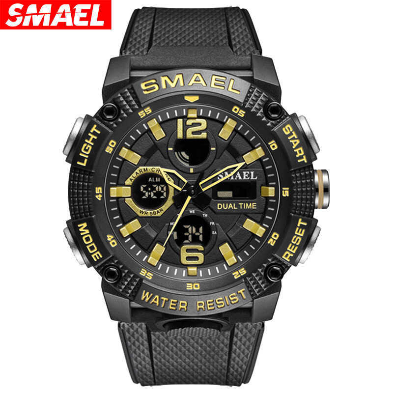 SMAEL SMAEL Casual All-Match Student Digital Sports Watch Dual Display Luminous นาฬิกาอิเล็กทรอนิกส์