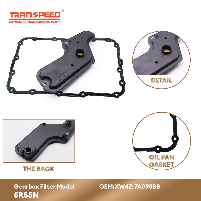 TRANSPEED XW4Z-7A098BB 5R55N 5R55S Auto Oil Filter Gasket Kit Replace for Ford Lincoln