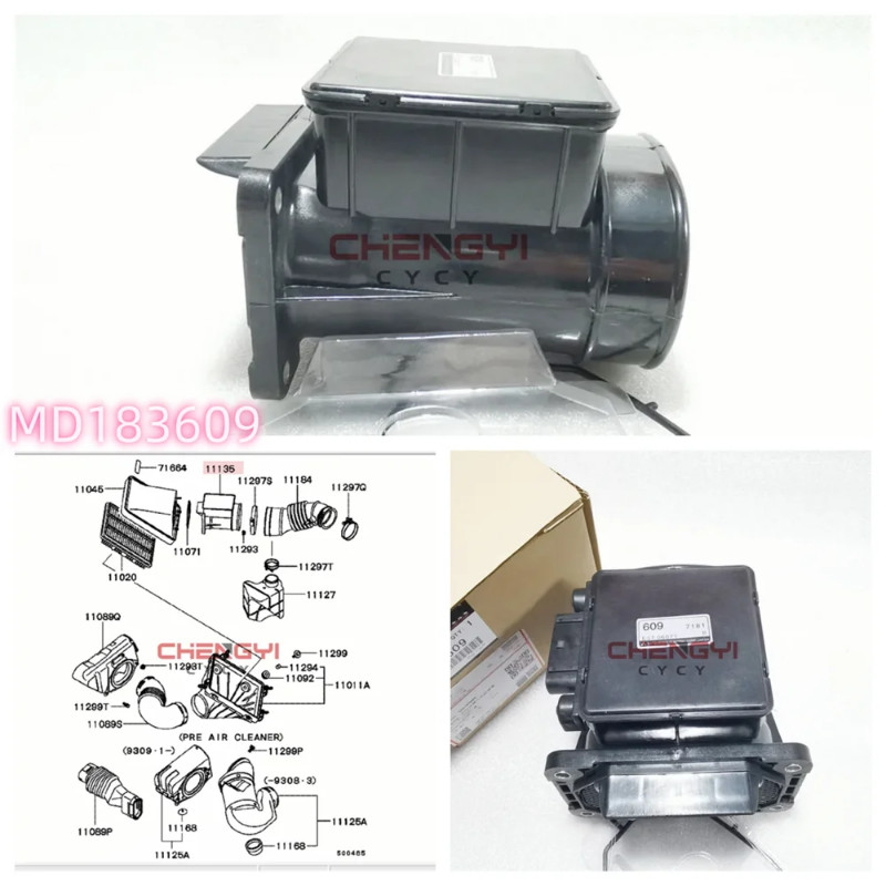 Auto Air Flow Meters MD183609 E5T06071 MAF Sensors For Pajero Montero V31W V43W V45W N43W K65T