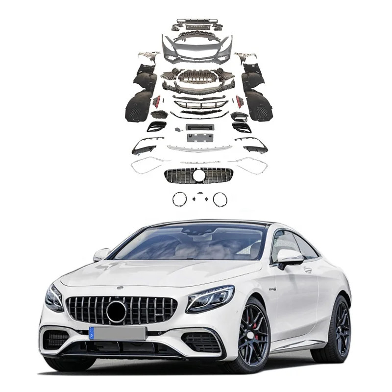 Wholesale S-Class Coupe C217 W217 S63 body kits Car Bumpers rear diffuser exhaust tips grille car a