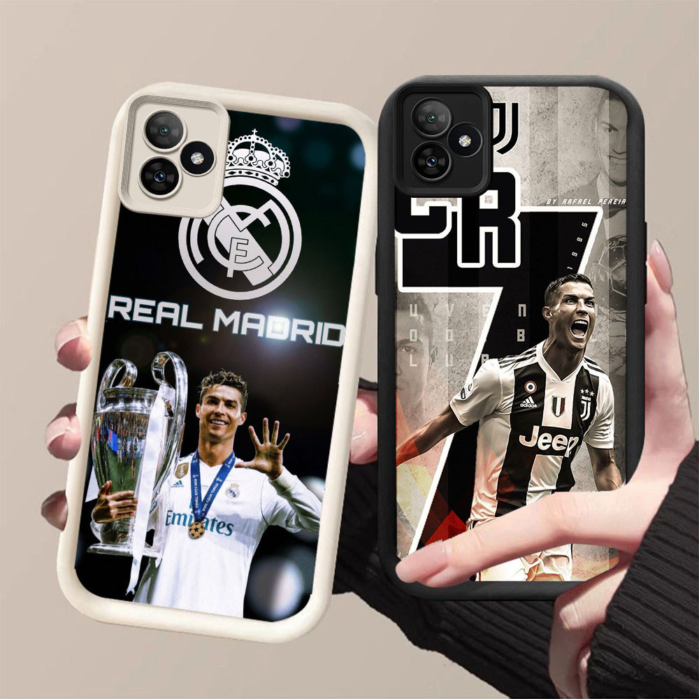 DK-57 CR7 FC Silicone Casing สีดําและสีขาว สําหรับ Realme 15T 5G