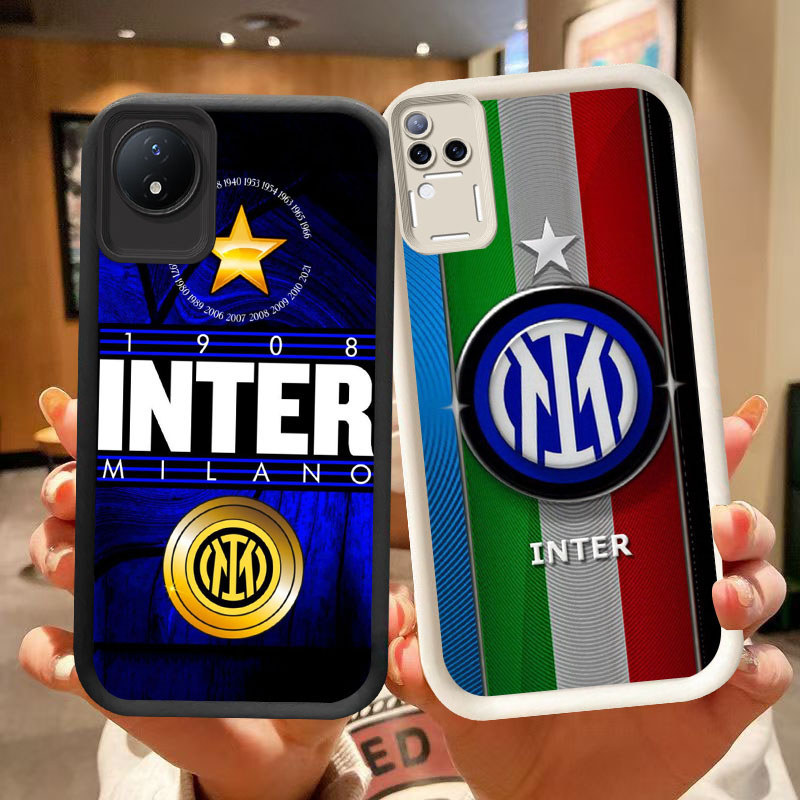 DK-66 Inter Milan Silicone Casing สีดําและสีขาวสําหรับ VIVO Y29 Y02a V50 V30E V30 T4 Y02 Y02t Pro 5G