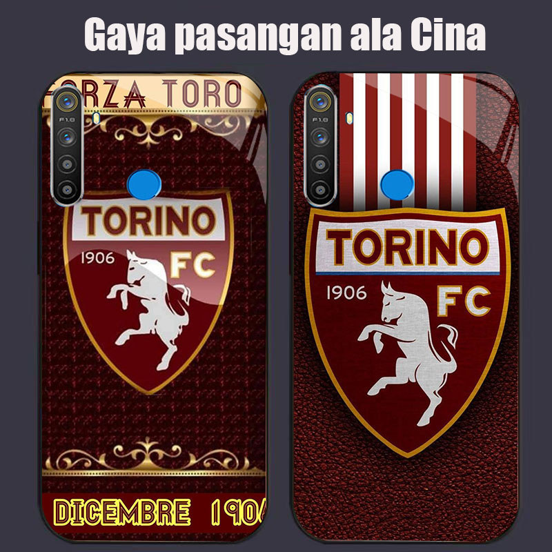 DK-63 FC TORIN โลโก้ปลอกแก้วกรอบนุ่มสีดํา OPPO Realme Narzo Reno F27 20 C65 3 5i 5 20A 7 3i 12F 6i 1