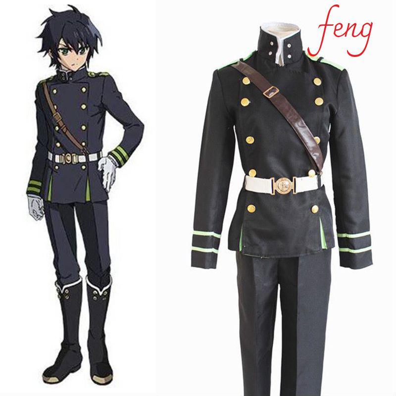 ที่ไม่ซ้ํากัน Seraph Of The End Yichir Yuichiro Hyakuya กองทัพเครื่องแบบสําหรับงานปาร์ตี้เครื่องแต่ง