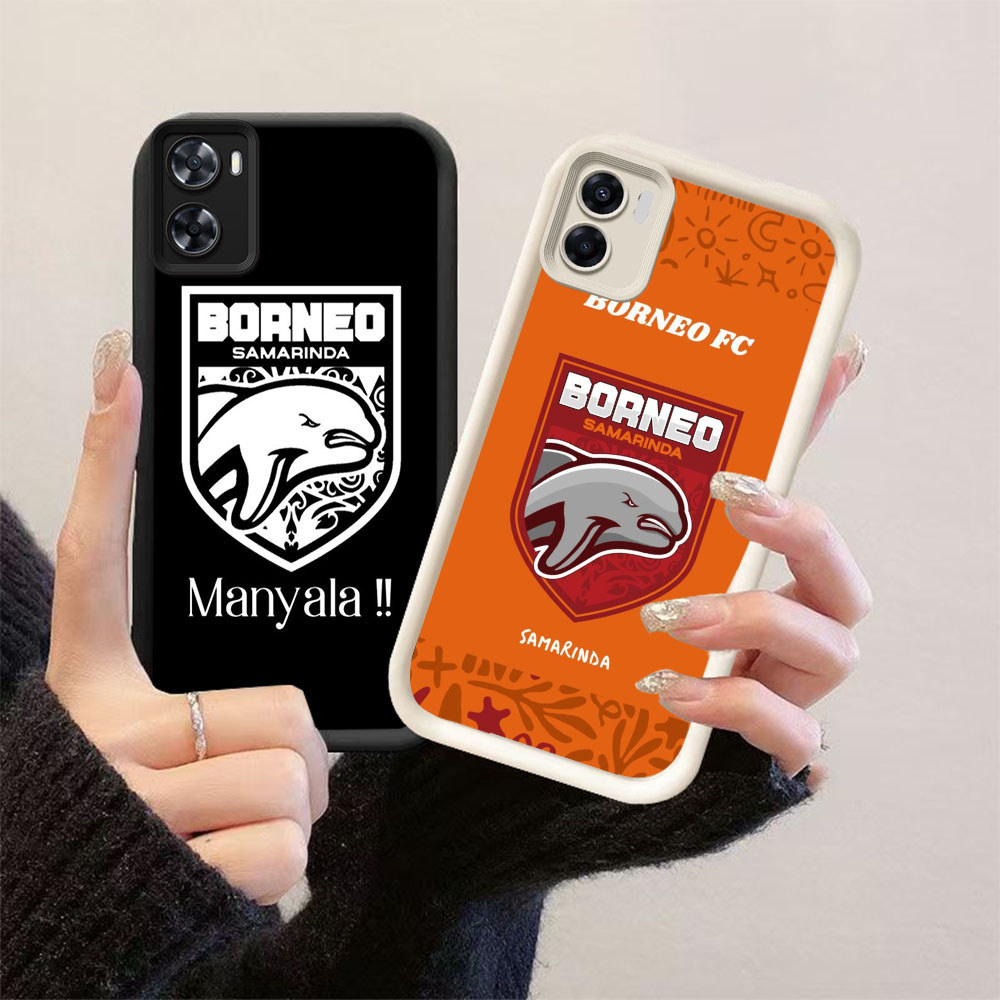 HK-53 Borneo fc ปลอกกันกระแทกสําหรับซิลิโคนสีดําและสีขาว OPPO Realme A76 A77s 9i C33 A96