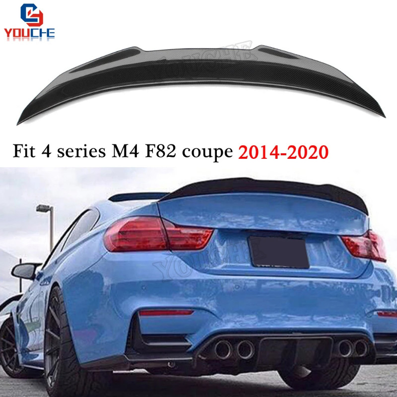F82 PSM Style Carbon Fiber Rear Spoiler Wing For BMW 4 Series M4 F82 2-door Coupe Trunk Boot Lip 20