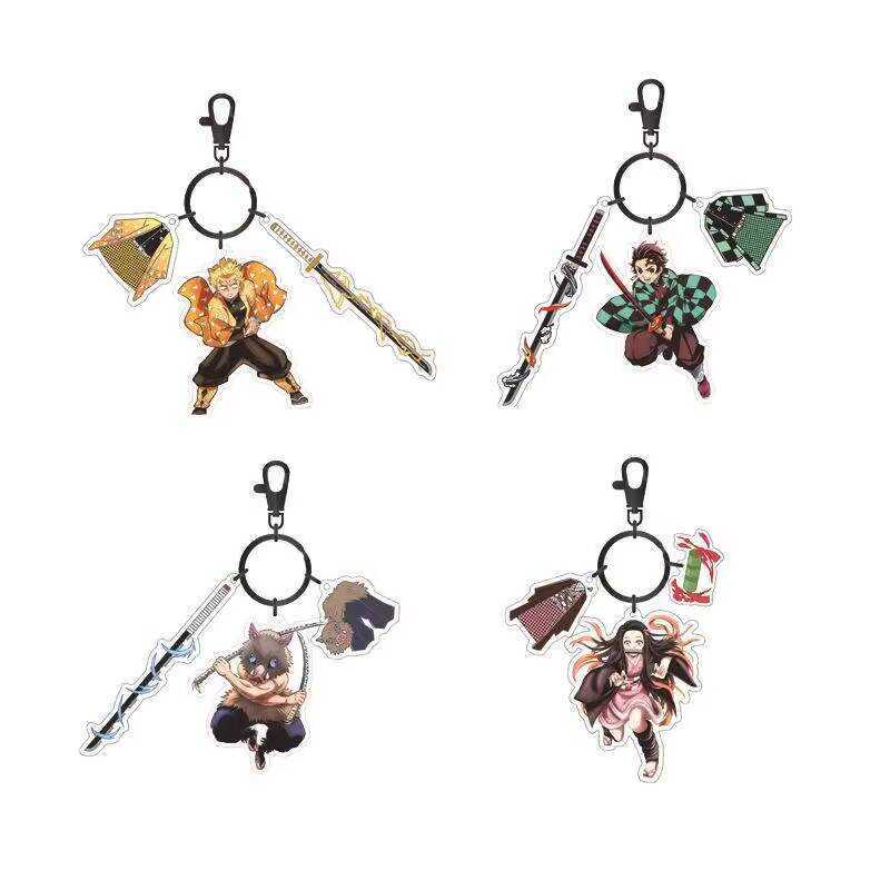 พวงกุญแจ Demon Slayer Midouzi Tanjiro Tomioka Giyuu Ganlu Temple Mili จี้พวงกุญแจ