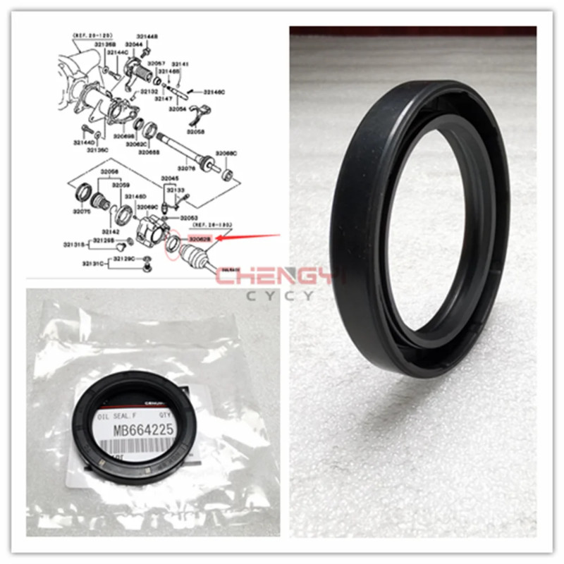 Front Right Half Shaft Actuator Oil Seal For Pajero IO Pinin H56W H65W H66W H76W H77W MB664225 (65*