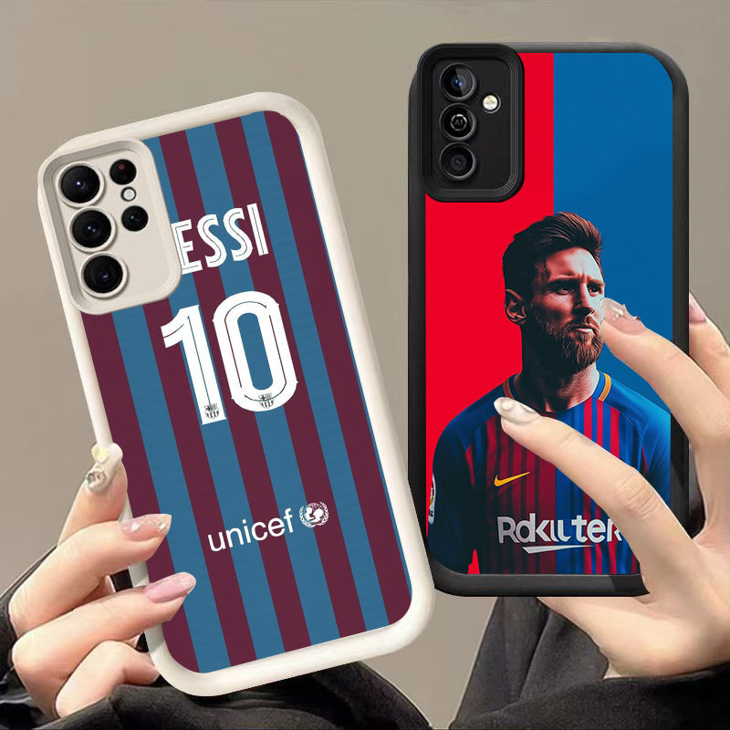 DJ-27 Legendary messi Silicone Casing สีดําและสีขาวสําหรับ Samsung S21 S25 A26 M15 FE A54 S24 A55 Ul