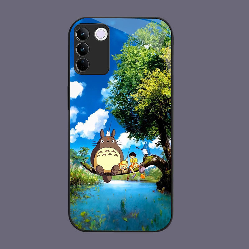 DJ-14 Chinchilla Casing GLASS soft frame สีดํา VIVO V23E Y200 V29 Y200E V27E V27 T3 V29E Y100 V30 V2