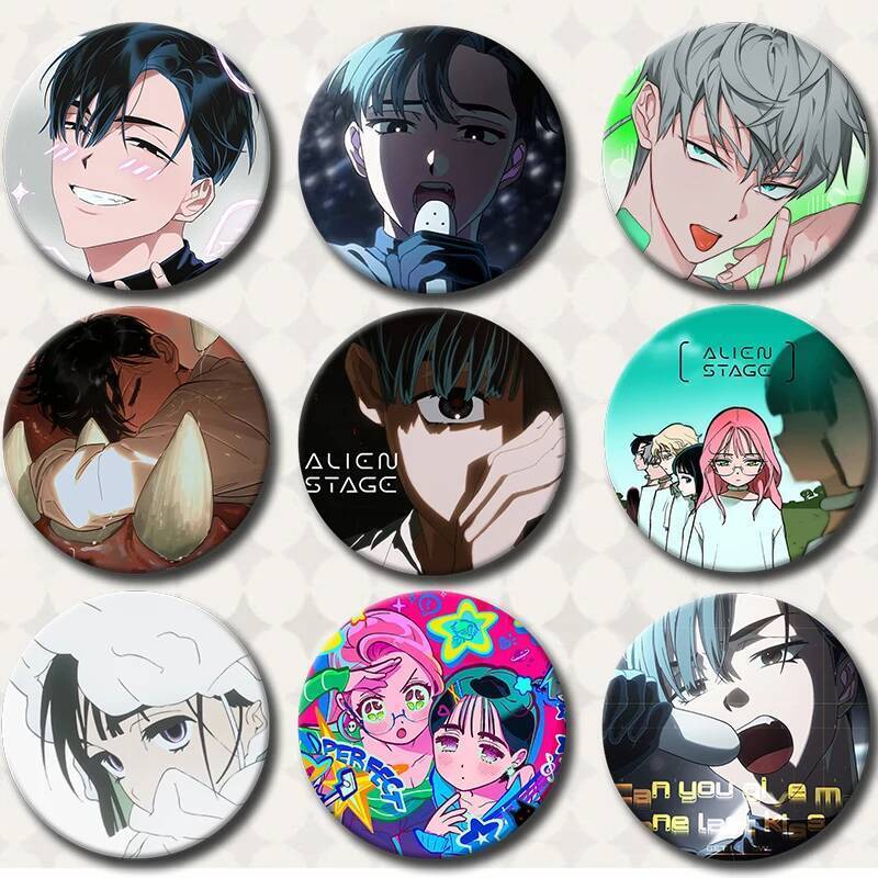 เข็มกลัดโลหะลายการ์ตูน Alien Stage & Hyuna Suo - พร้อมของสะสมและของขวัญเพื่อน