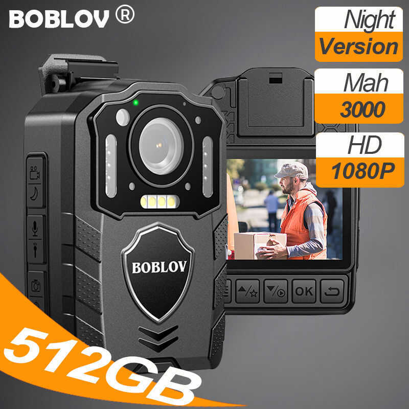 BOBLOV KJ25 Body HD 1080P 3000mAh รองรับ 13H บันทึก Night Vision Action Sport กล้องกล้องวิดีโอสําหรั