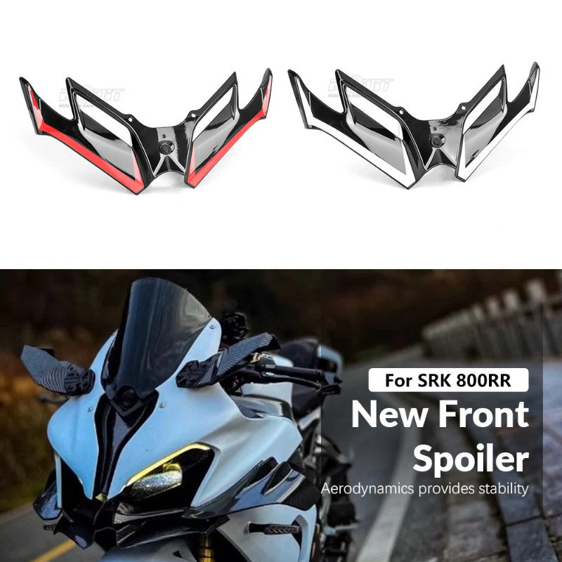New Motorcycle Front Spoiler Fairing Winglet Aerodynamic Wing Cover Trim For QJMotor SRK 800RR QJ M