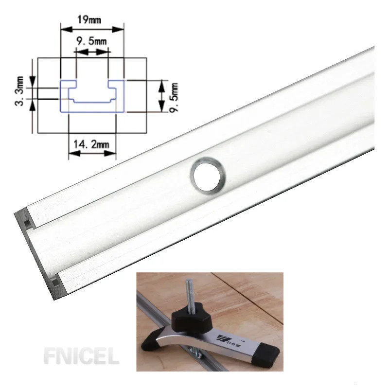 Mini Aluminium Alloy T-tracks Slot Miter Track Jig Fixture T-Slot,Woodworking Pressboard Clamp,T Sc