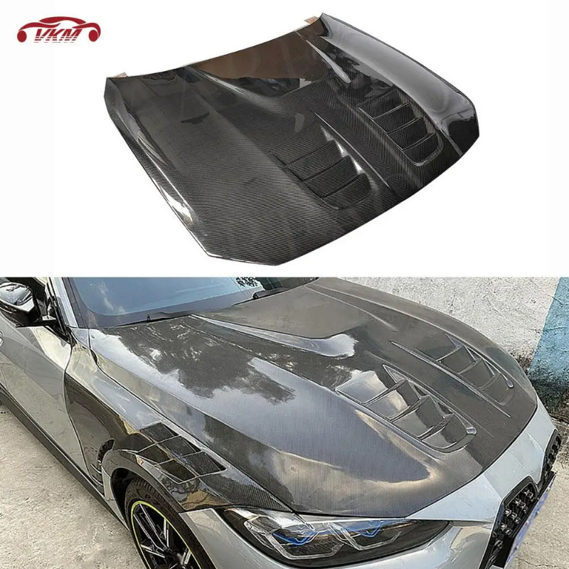 Carbon Fiber Car Engine Hood Cover for BMW 3 4 Series G80 M3 G82 G83 M4 2021+ FRP Front Bumper Engi