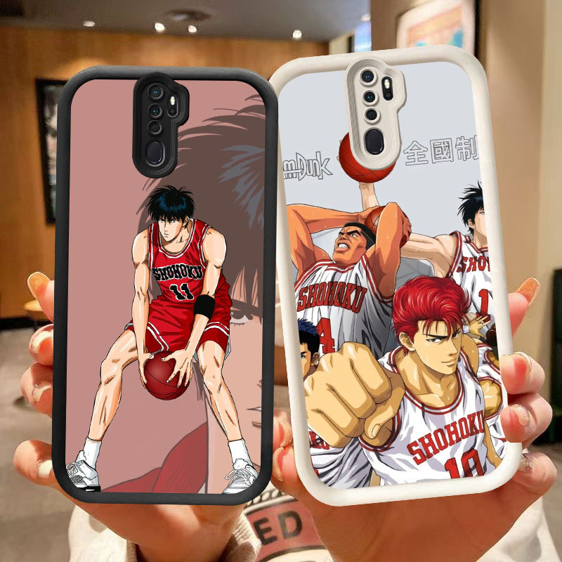 DK-82 อะนิเมะ Slam Dunk ปลอกซิลิโคนสีดําและสีขาวสําหรับ OPPO Reno 8T A5 2Z F11 A9 2F 2020 Pro 5G