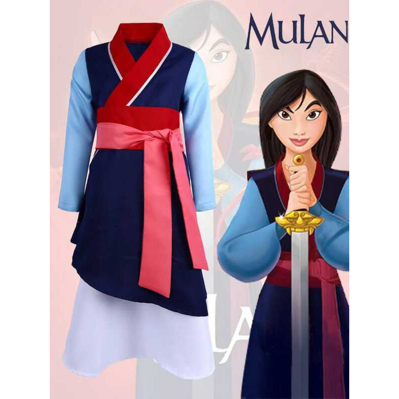 C Halloween Mulan Role-Playing Cosplay Costume Stage Performance Costume, Replacing Father's Milita