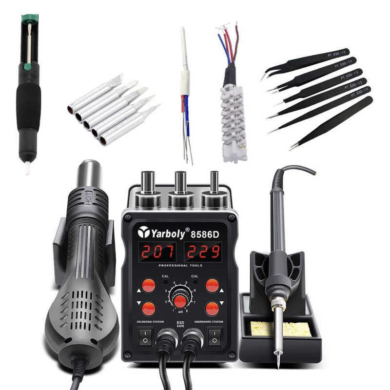 8586D Hot Air Soldering Station 2 in 1 Hot Air Desoldering Station ซ่อมโทรศัพท์มือถือ Hot Air 8586