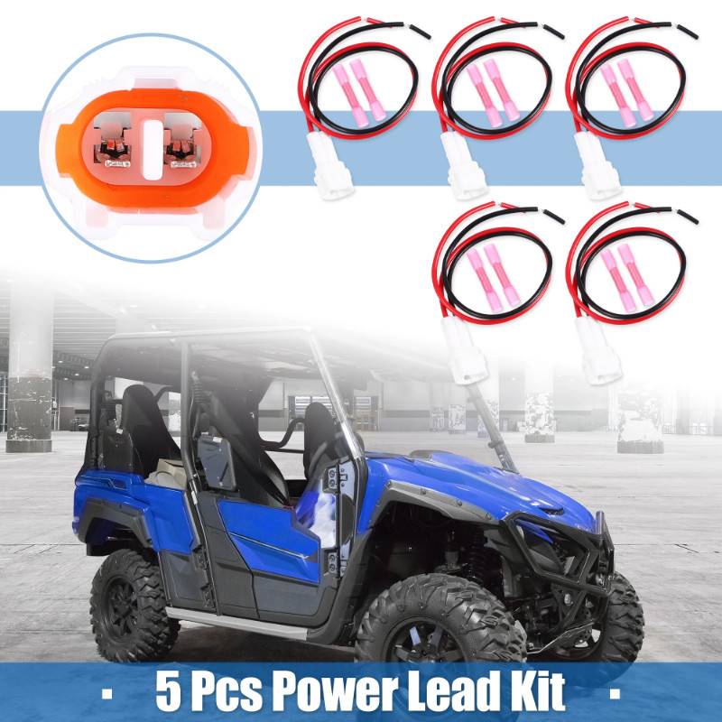 Uxcell 5 Pcs Power Lead Harnesses for Yamaha Wolverine RMAX2 850 X4 850 X2 708 Replace B4J-H25B0-V0