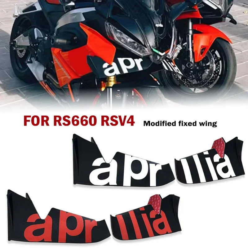 For RS660 RSV4 modified fixed wind wing RS 660 rs660 motorcycle wing kit RS660 rsV4 spoiler accesso