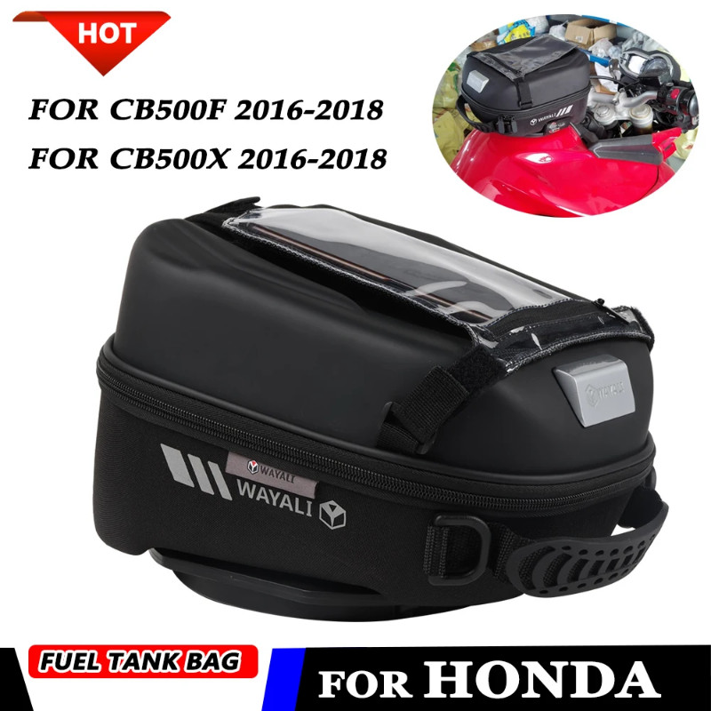 For HONDA CB500X CB500F 2016 2017 2018 CB 500X 500F Cb Fuel Tank Bag with Tank Adapter Ring Touch N