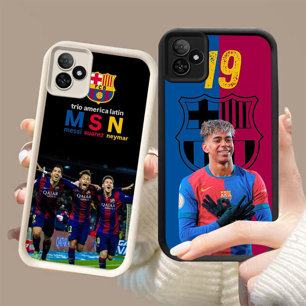 DJ-22 FC Barcelona ปลอกซิลิโคนสีดําและสีขาวสําหรับ Realme Narzo Note C63 C53 SE N53 6 C61 N61 NEO6 G