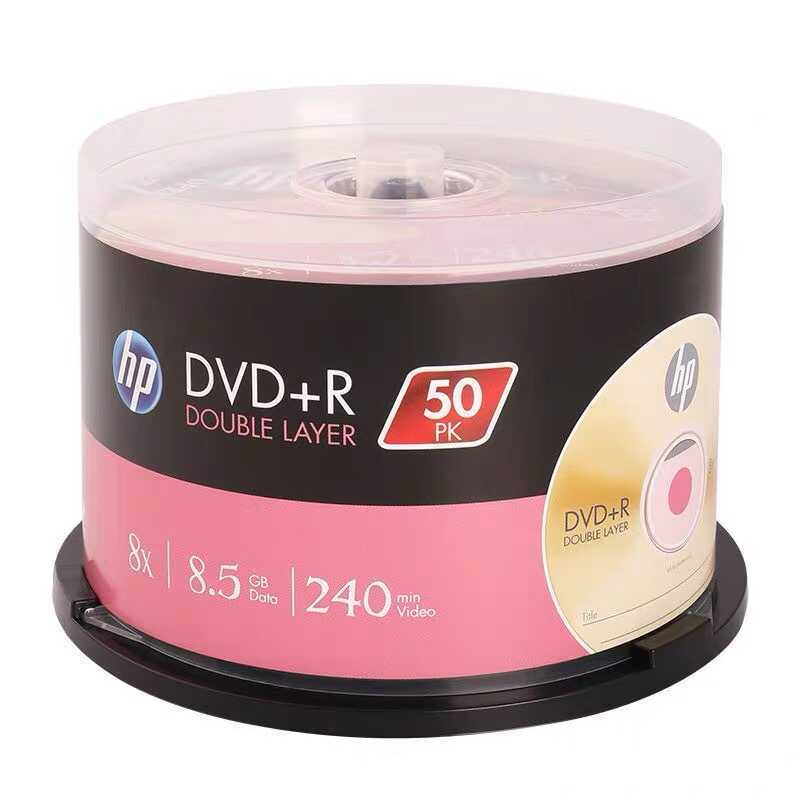 HP HP 8.5G CD DVD แกะสลักแผ่นบันทึก 8.5G บาร์เรลความจุขนาดใหญ่ D9 Blank CD DL 50 ชิ้นแพคเกจ