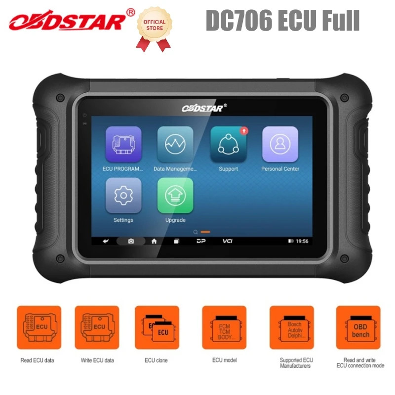 OBDSTAR DC706 ECU Tool Full Version for Car and Motorcycle ECM & TCM & BODY & Clone by OBD or BENCH